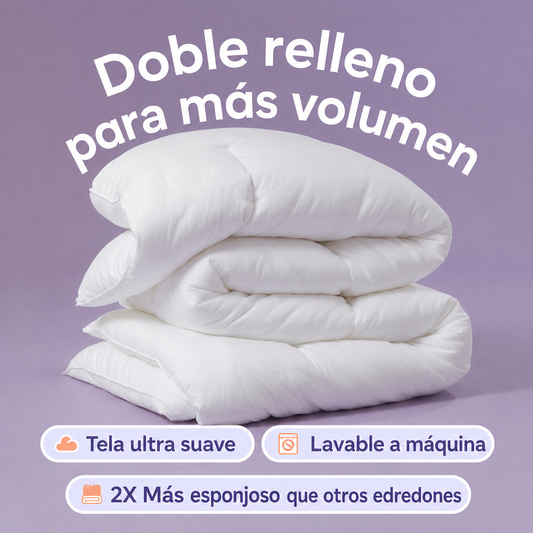 Edredón Nube — Doble Relleno Ultra Esponjoso (Todo el Año)