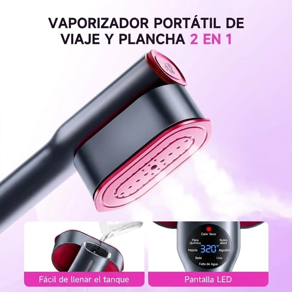 7 modos de vapor en pantalla LCD