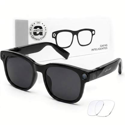 Gafas inteligentes con cámara IA y lentes intercambiables