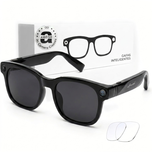 Gafas inteligentes con cámara IA y lentes intercambiables