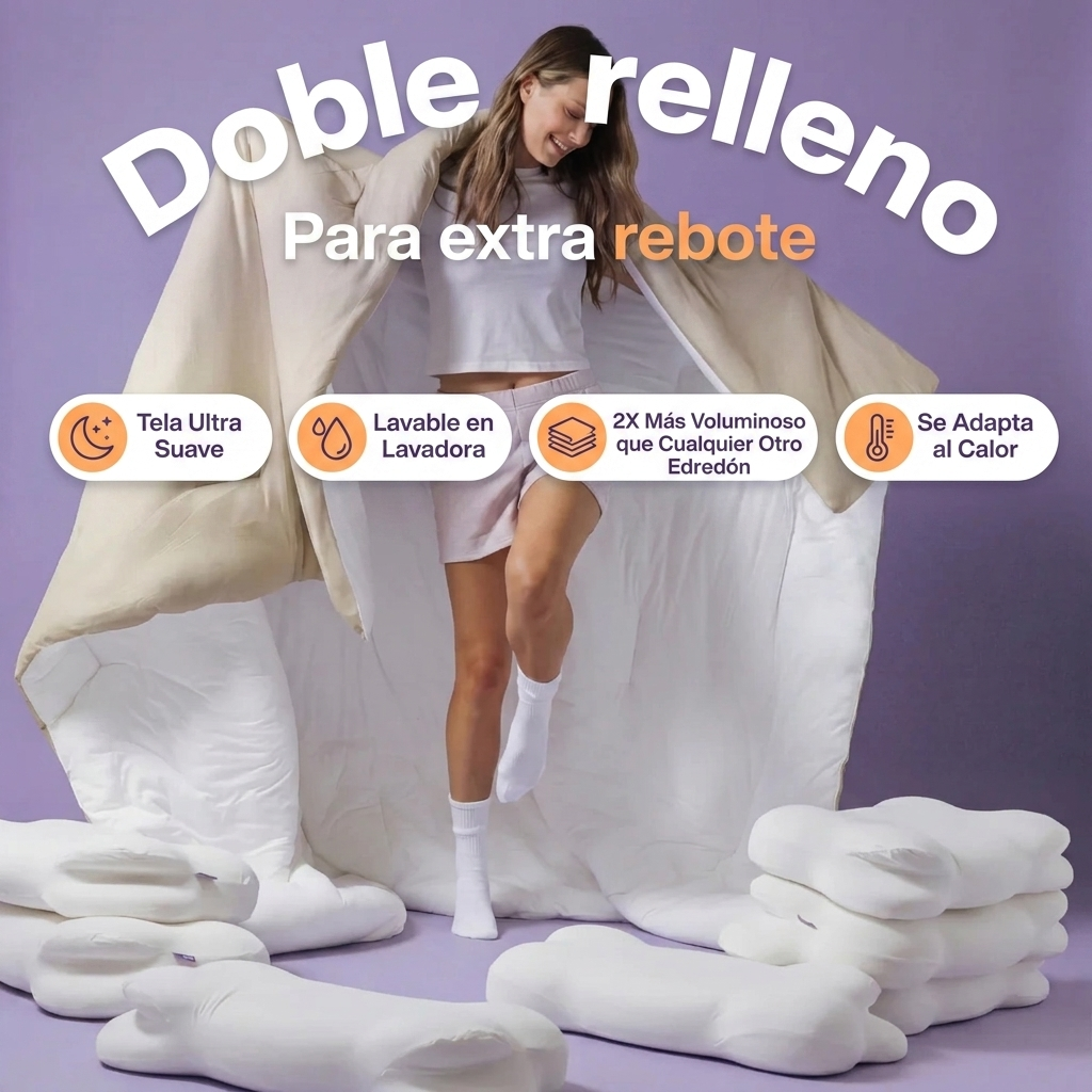 Edredón Nube doble relleno — beneficios